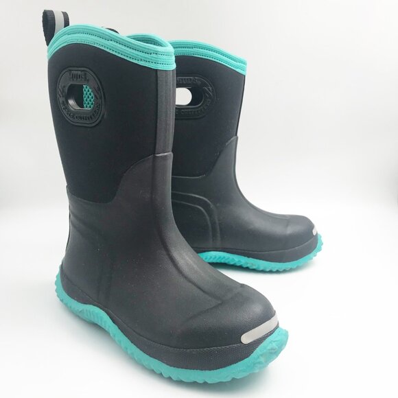 Noble Outfitters Other - NOBLE OUTFITTERS Kids MUDS High Black Electric Blue Snow Rain Boots Youth 13